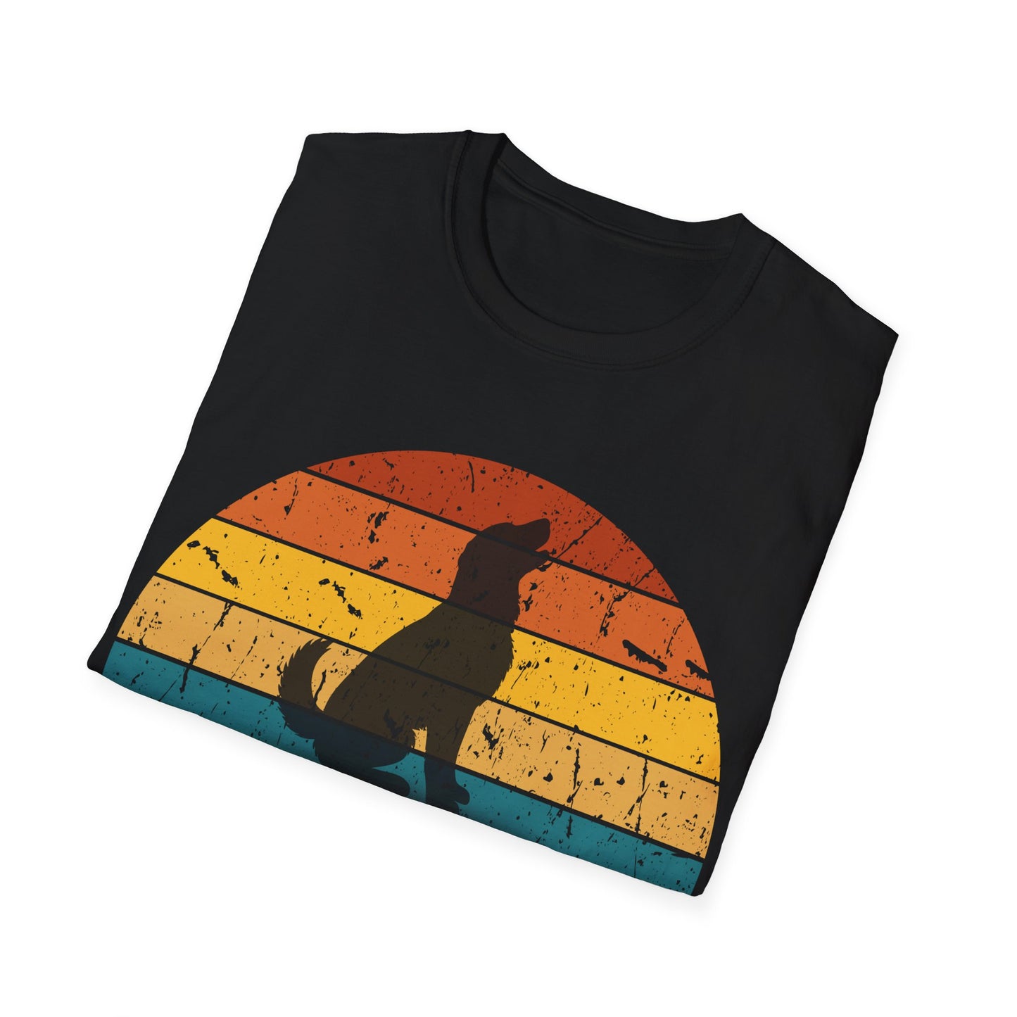 Retro Sunset Golden Retriever Unisex T-Shirt