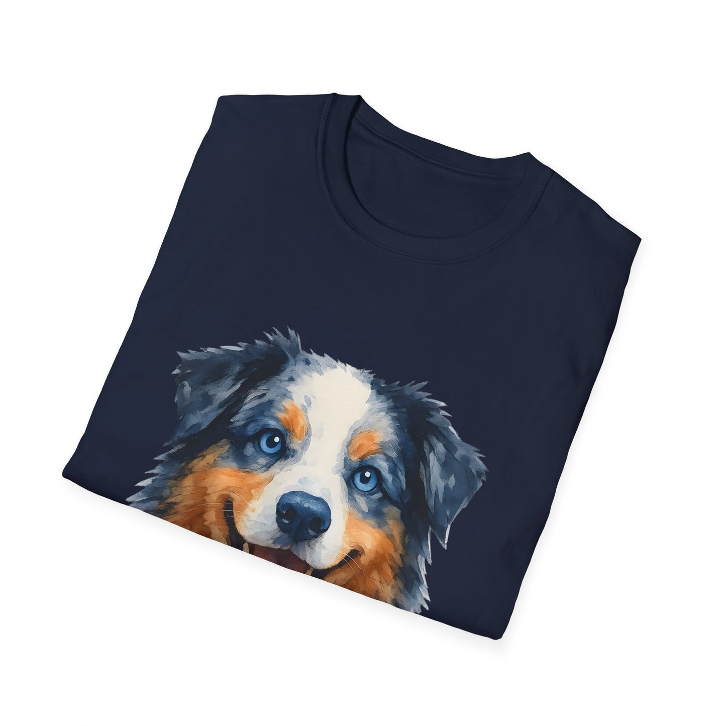 Aussie Dad Watercolor Australian Shepherd Unisex T-Shirt