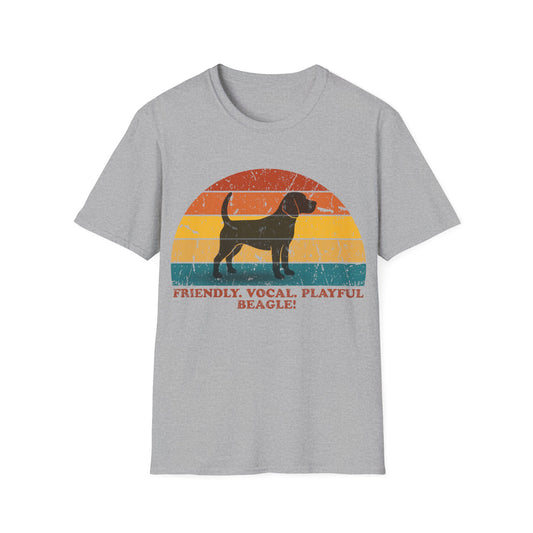 Retro Sunset Beagle Unisex T-Shirt