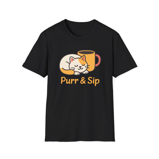 Purr and Sip Logo T-Shirt