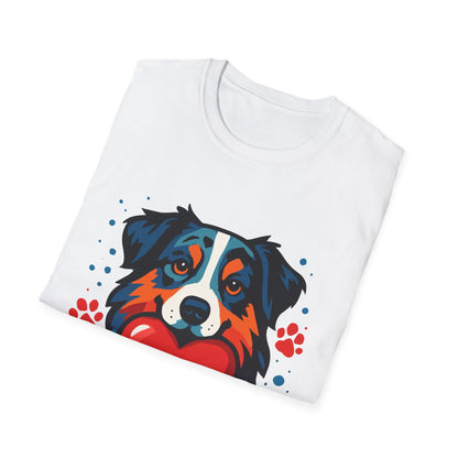 I Woof You Australian Shepherd UnisexT-Shirt — Vibrant Design