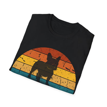 Retro Sunset Frenchie Unisex T-Shirt