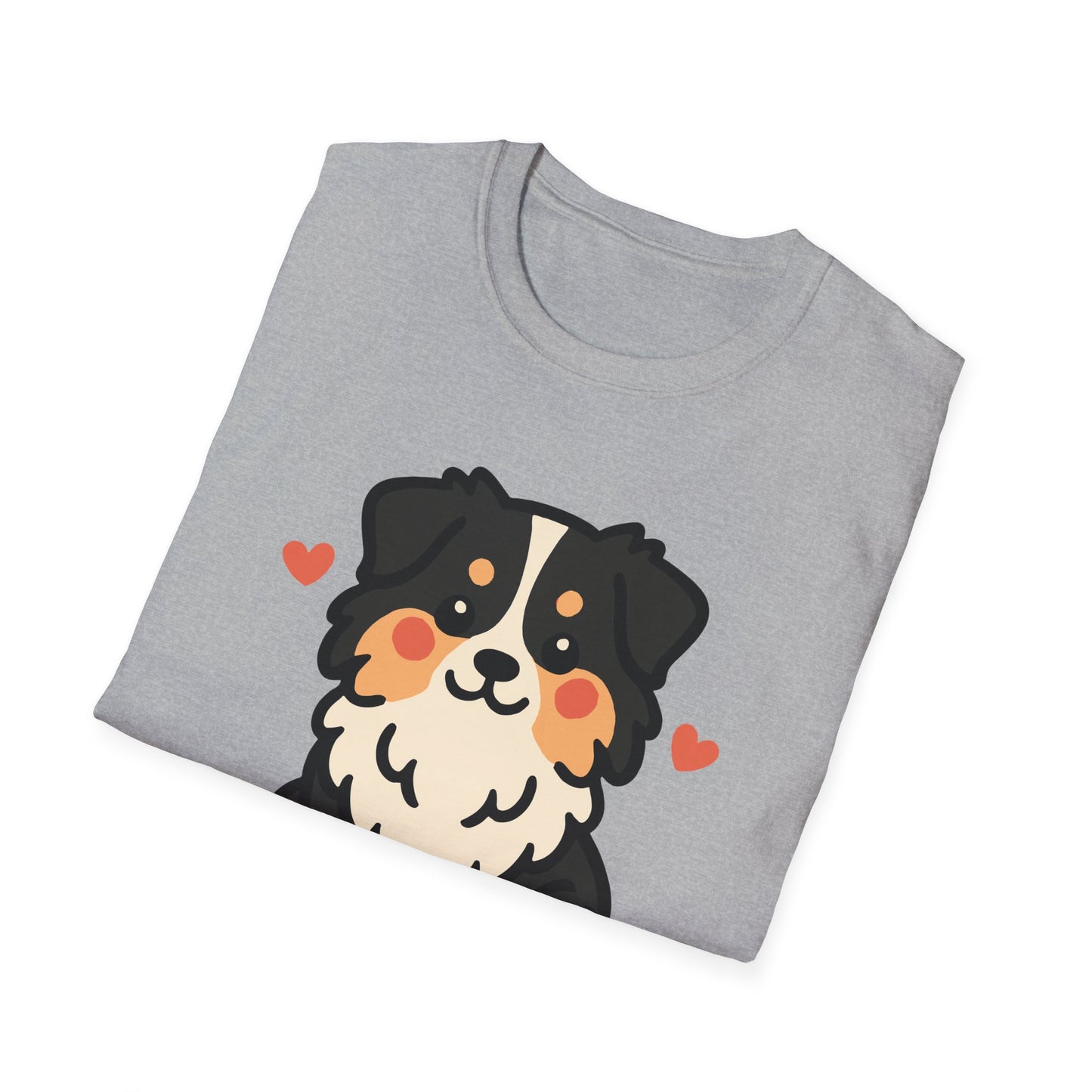 Aussie Mom Cartoon Australian Shepherd Design Unisex T-Shirt