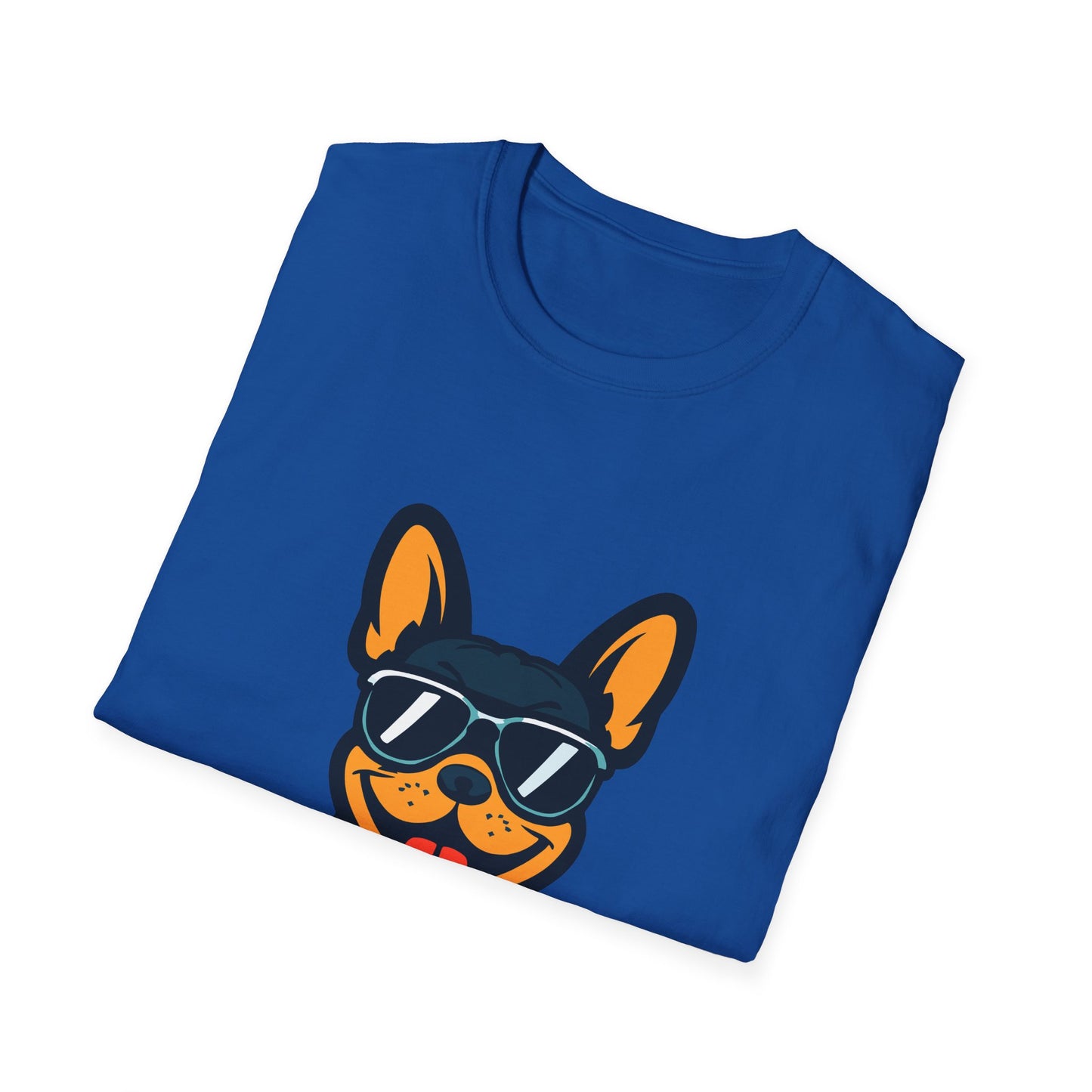 French Bulldog With Heartbeat And Cool Sunglasses Dog Unisex T-Shirt