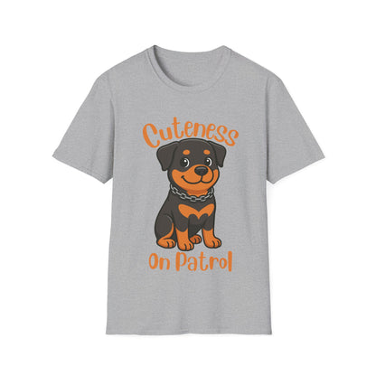 Rottweiler Puppy Cuteness on Patrol Unisex T-Shirt