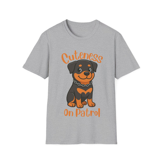 Rottweiler Puppy Cuteness on Patrol Unisex T-Shirt