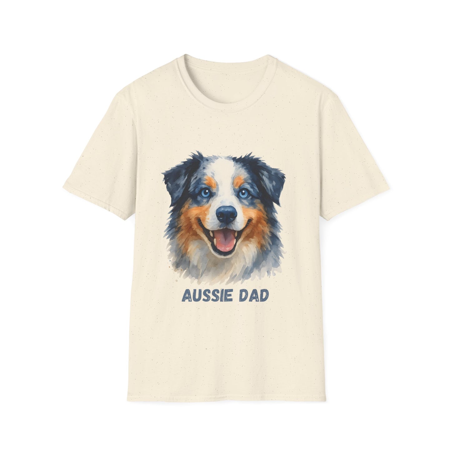 Aussie Dad Watercolor Australian Shepherd Unisex T-Shirt