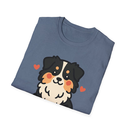 Aussie Mom Cartoon Australian Shepherd Design Unisex T-Shirt