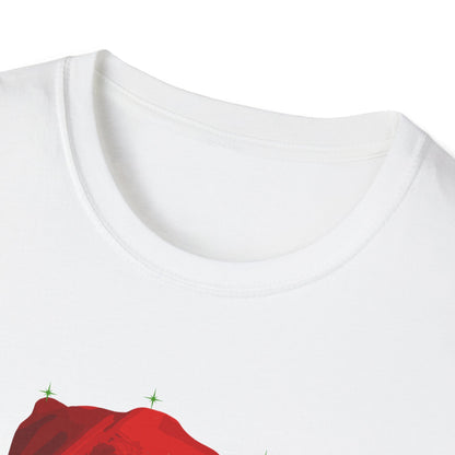 Christmas Bulldog in Santa Hat Unisex T-Shirt