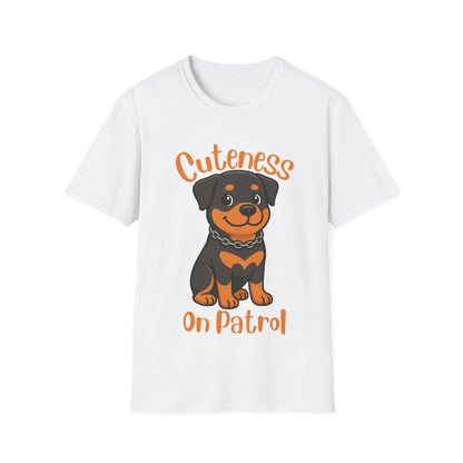 Rottweiler Puppy Cuteness on Patrol Unisex T-Shirt
