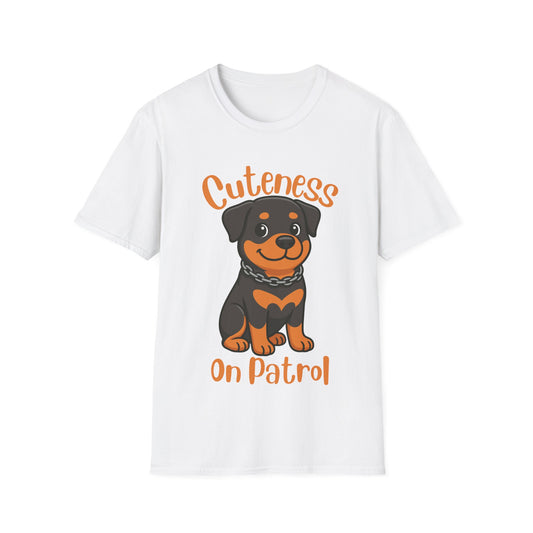 Rottweiler Puppy Cuteness on Patrol Unisex T-Shirt
