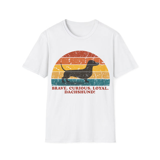 Retro Sunset Dachshund Unisex T-Shirt