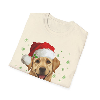 Christmas Labrador Retriever in Santa Hat Unisex T-Shirt