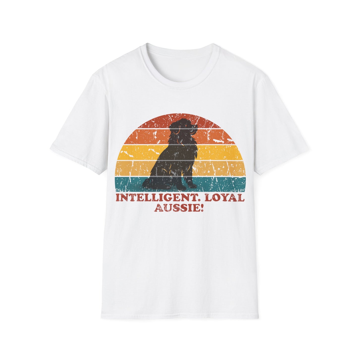 Retro Sunset Australian Shepherd Unisex T-Shirt