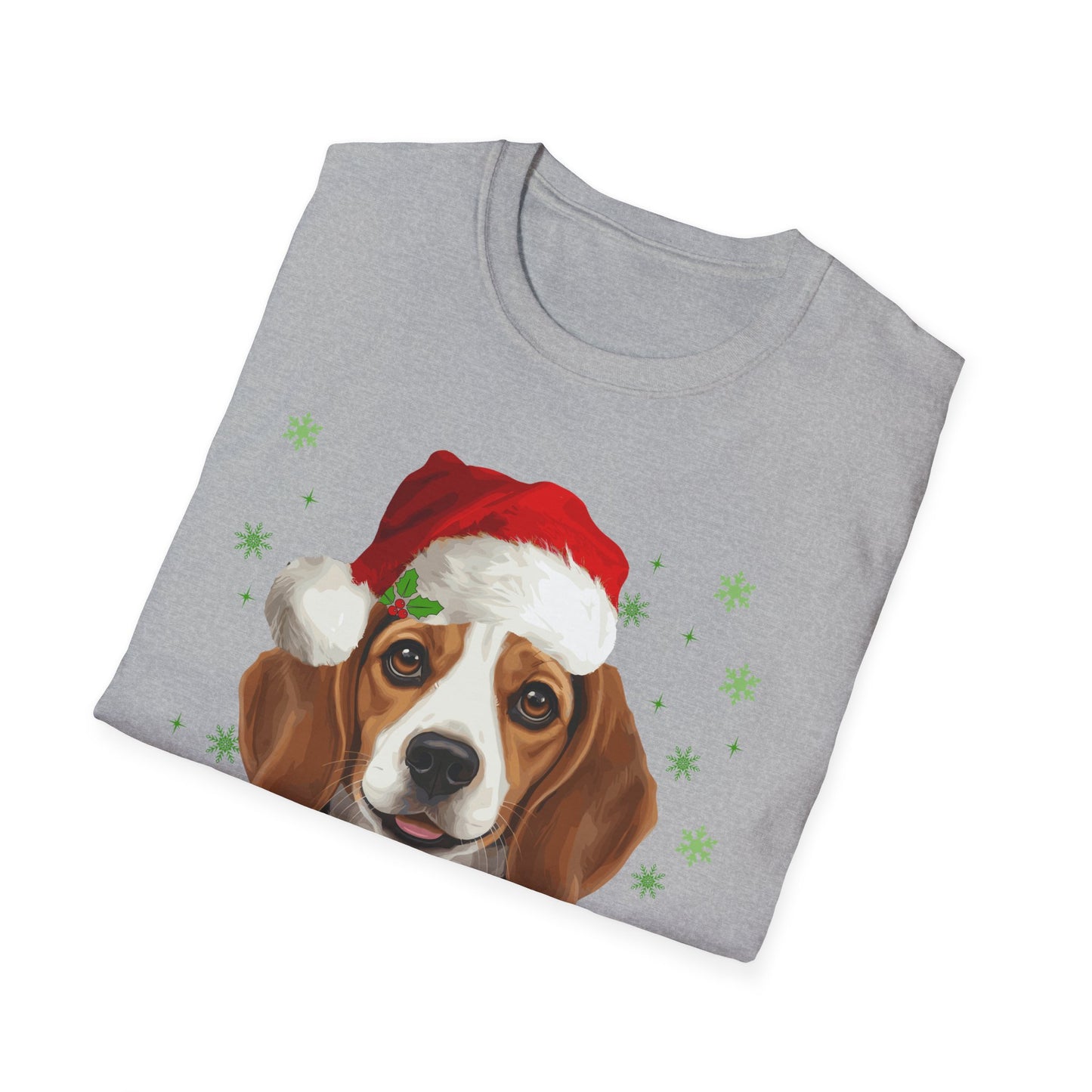 Christmas Beagle in Santa Hat Unisex T-Shirt