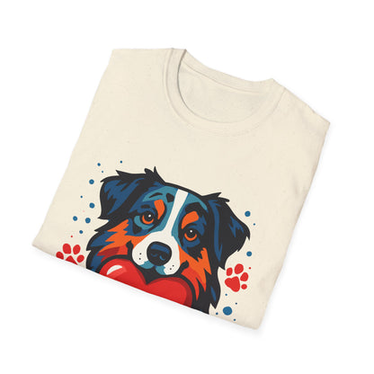 I Woof You Australian Shepherd UnisexT-Shirt — Vibrant Design