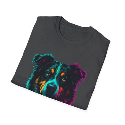 Aussie Dad Shepherd Vibrant Colors Unisex T-Shirt