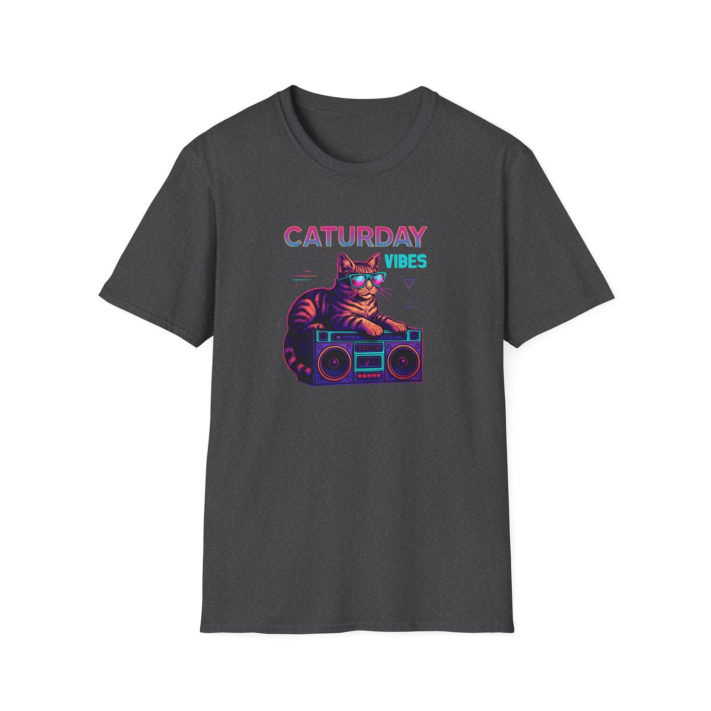 Neon cat boombox vibes T-Shirt