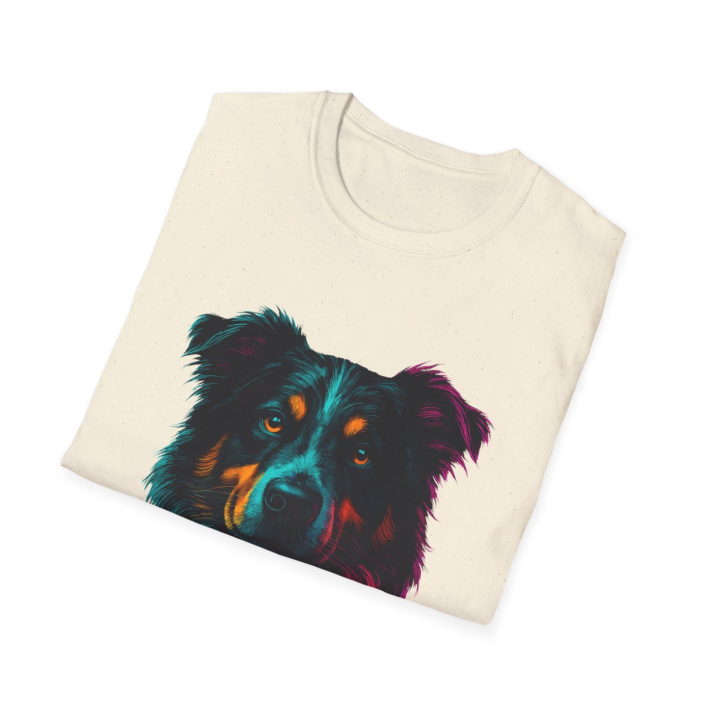 Aussie Mom Unisex T-Shirt - Vibrant Australian Shepherd Design