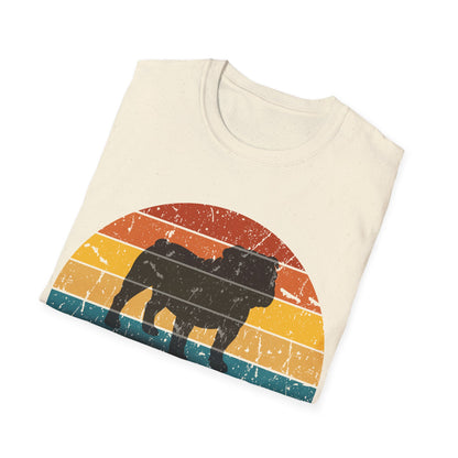Retro Sunset Bulldog Unisex T-Shirt