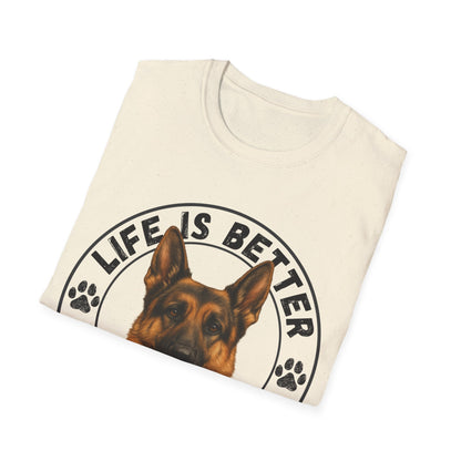 Life Is Better With A GSD Unisex T-Shirt