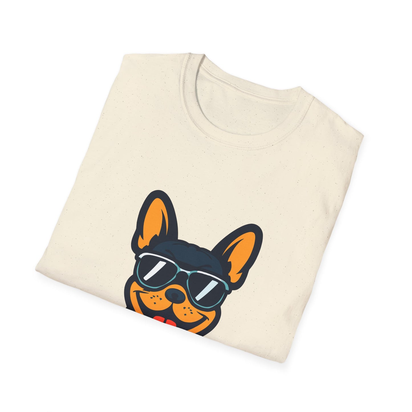 French Bulldog With Heartbeat And Cool Sunglasses Dog Unisex T-Shirt