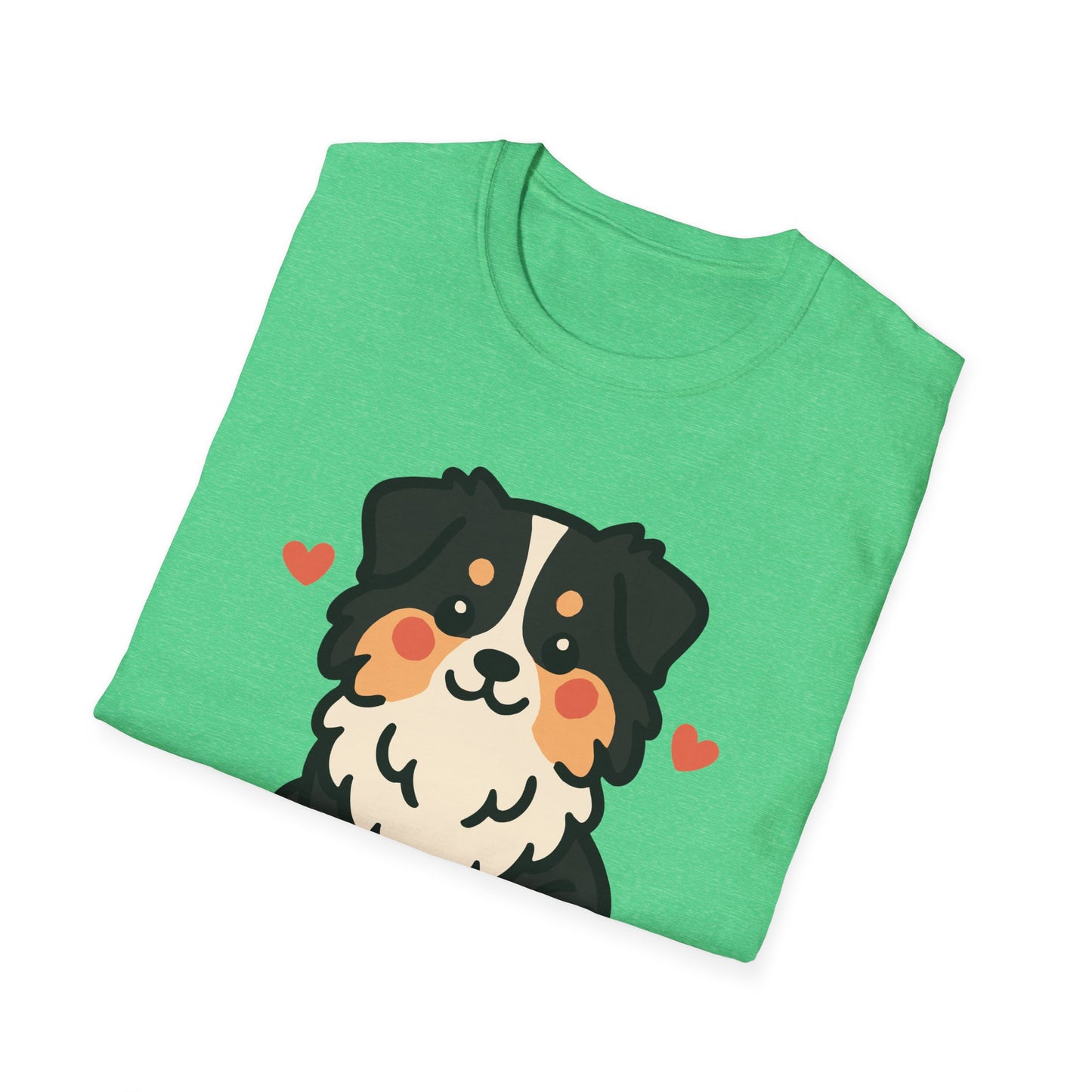 Aussie Mom Cartoon Australian Shepherd Design Unisex T-Shirt
