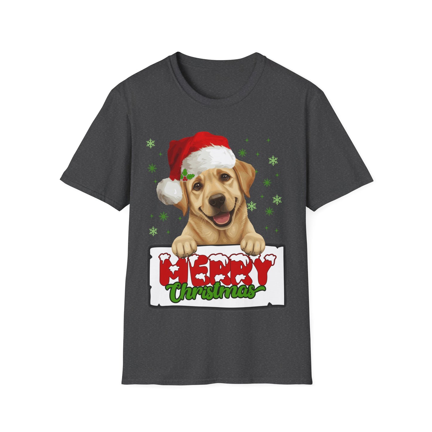 Christmas Labrador Retriever in Santa Hat Unisex T-Shirt