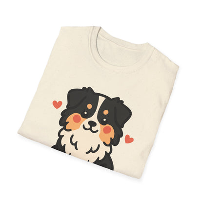 Aussie Mom Cartoon Australian Shepherd Design Unisex T-Shirt
