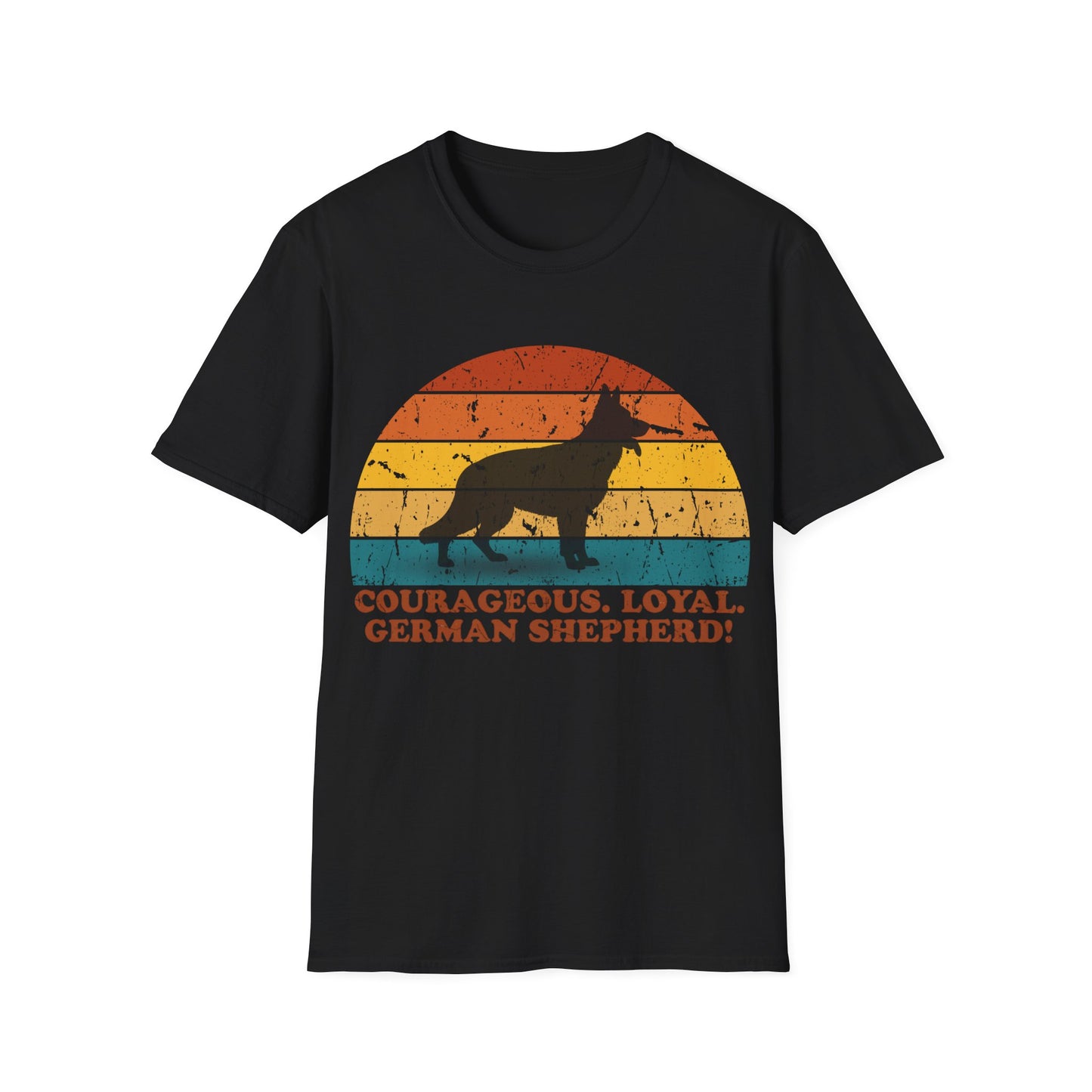 Retro Sunset German Shepherd Unisex T-Shirt