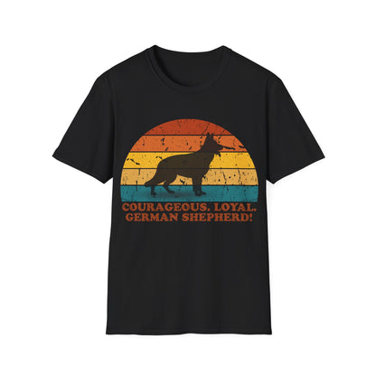 Retro Sunset German Shepherd Unisex T-Shirt