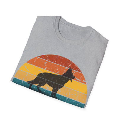 Retro Sunset German Shepherd Unisex T-Shirt