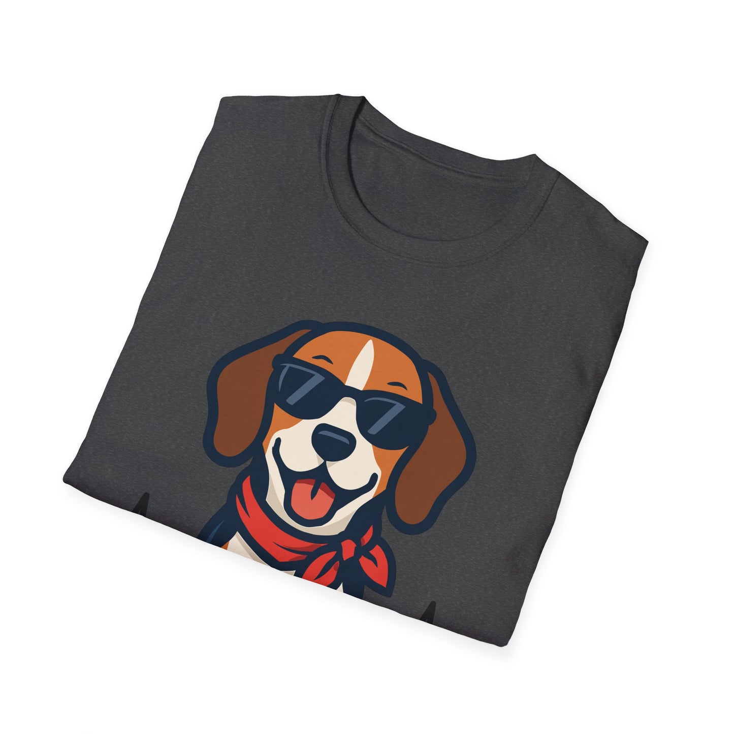 Beagle With Heartbeat And Cool Sunglasses Dog Unisex T-Shirt