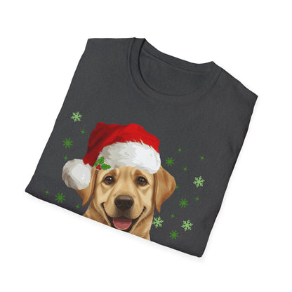 Christmas Labrador Retriever in Santa Hat Unisex T-Shirt
