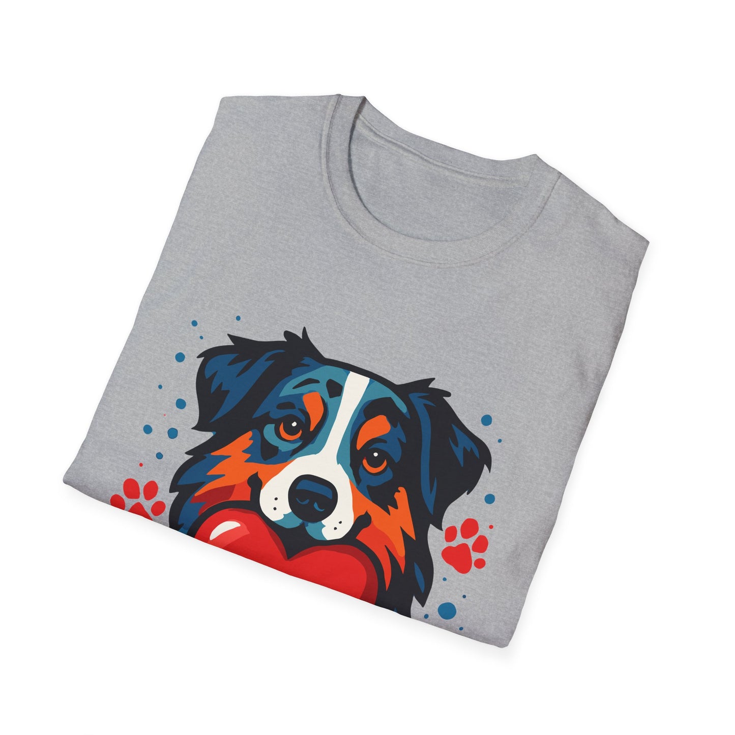 I Woof You Australian Shepherd UnisexT-Shirt — Vibrant Design