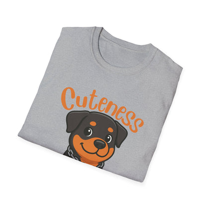 Rottweiler Puppy Cuteness on Patrol Unisex T-Shirt