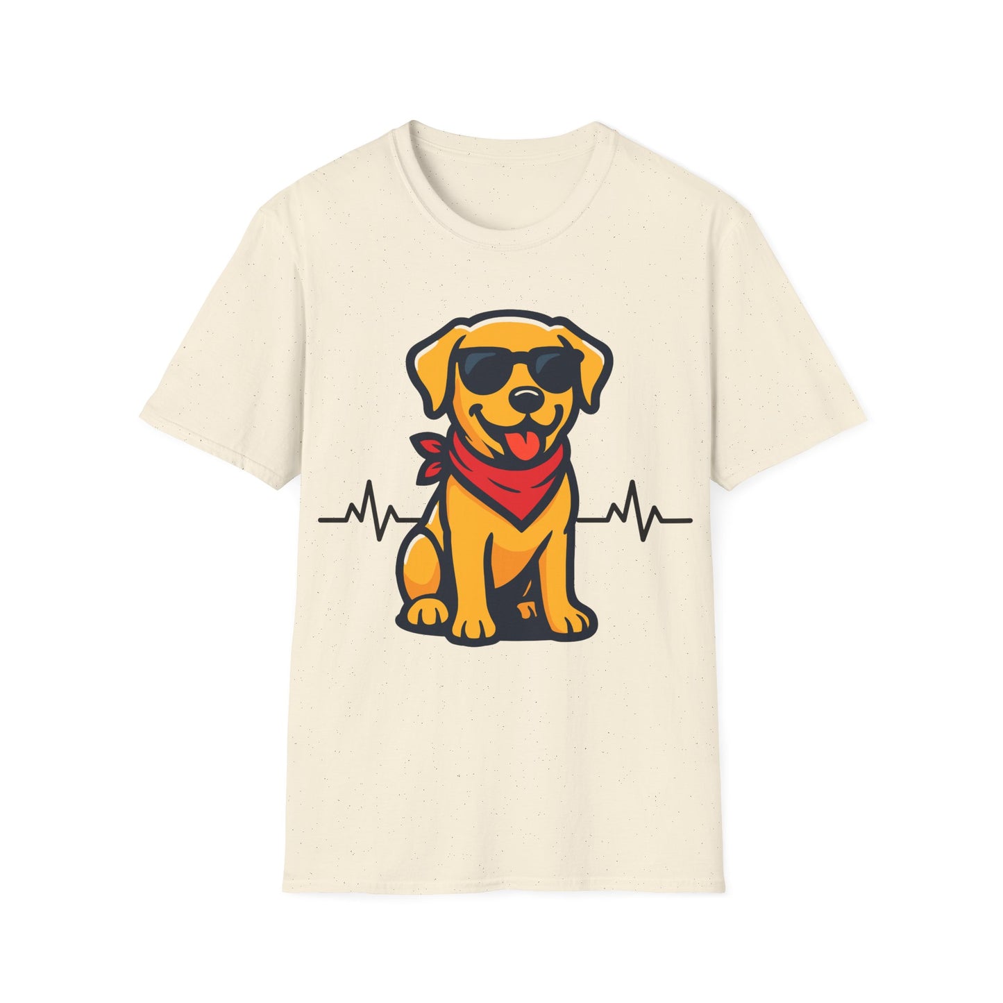Labrador Retriever With Heartbeat And Cool Sunglasses Dog Unisex T-Shirt