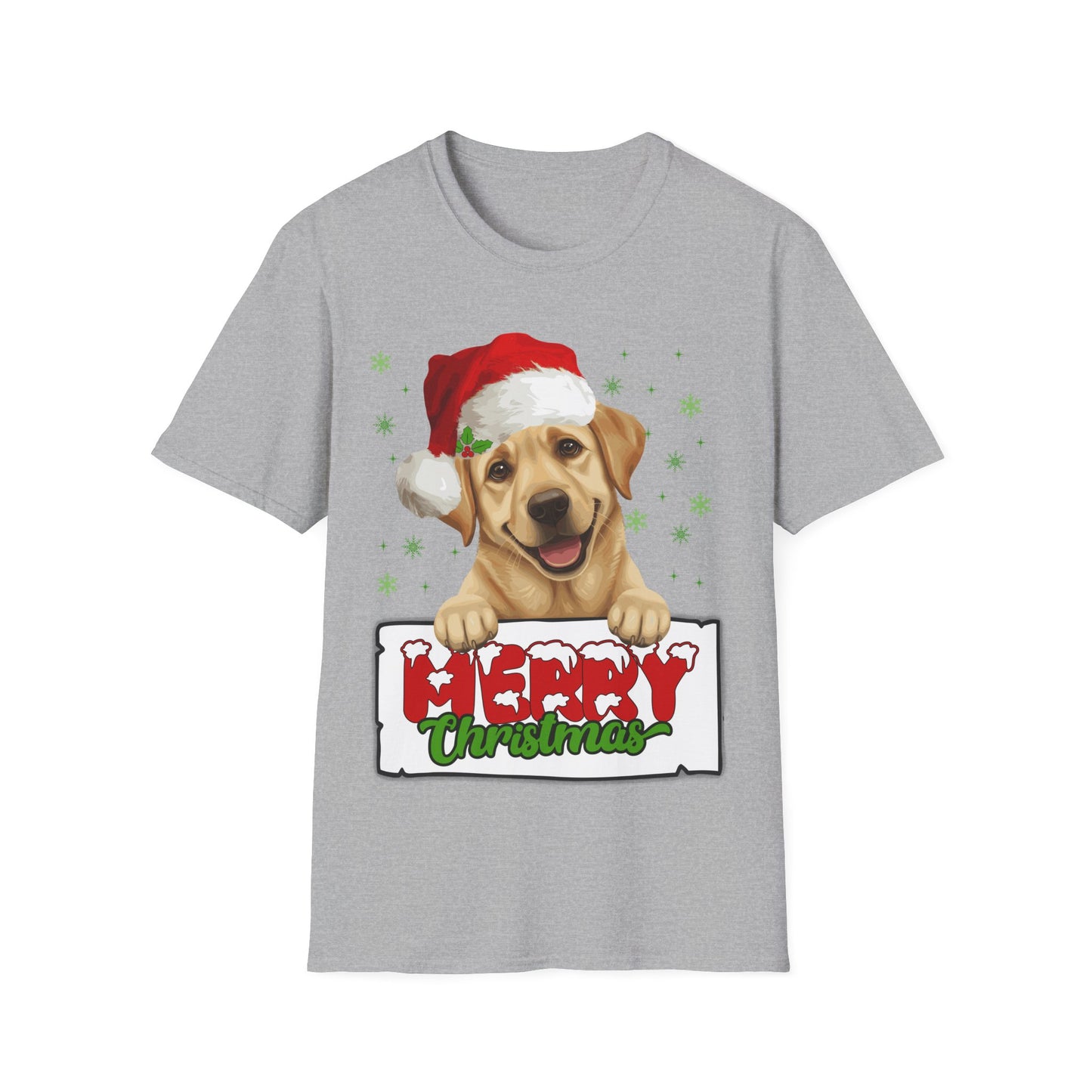 Christmas Labrador Retriever in Santa Hat Unisex T-Shirt