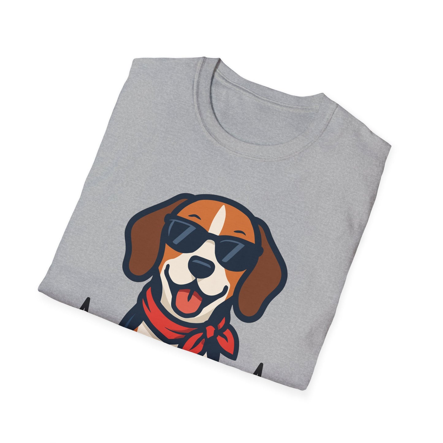 Beagle With Heartbeat And Cool Sunglasses Dog Unisex T-Shirt