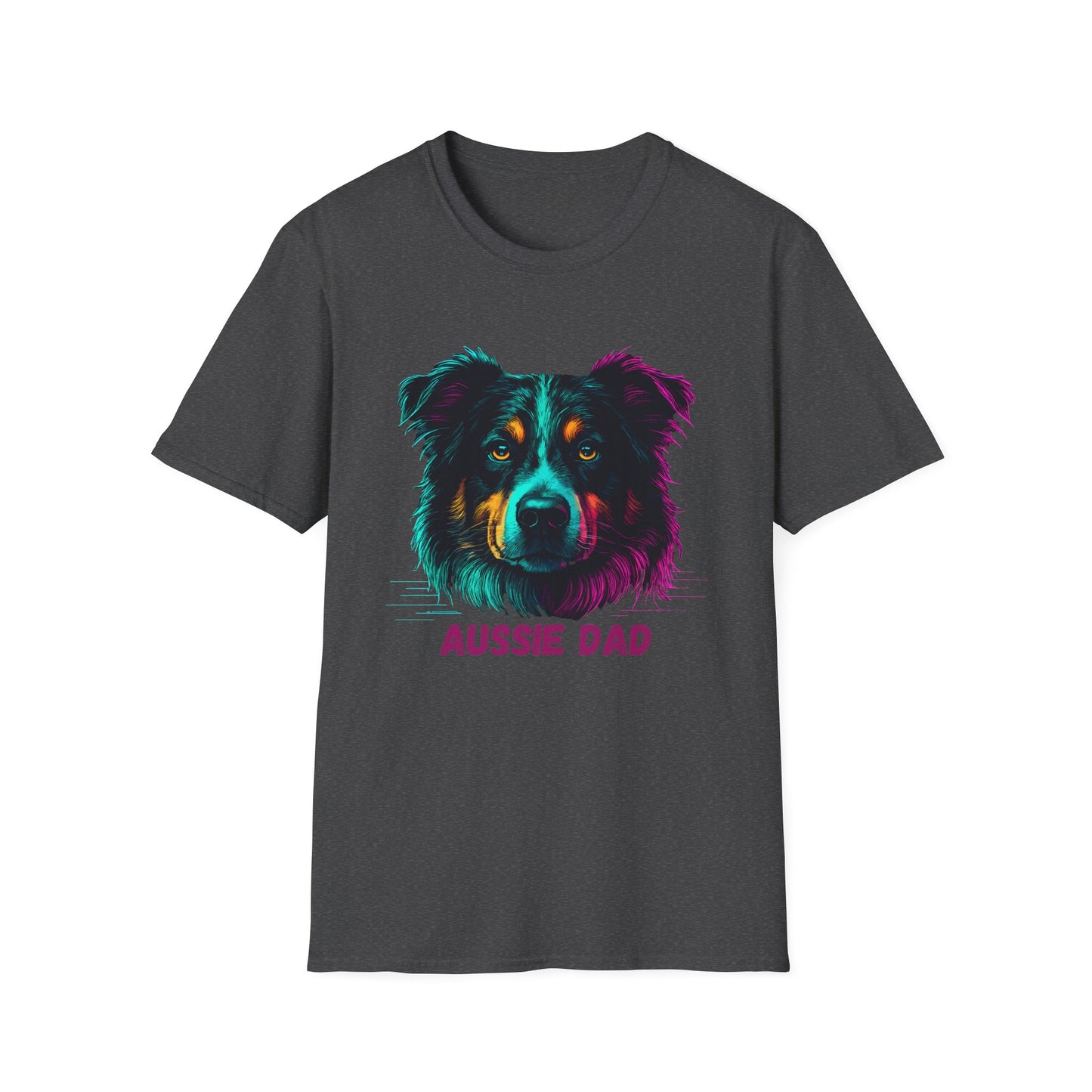 Aussie Dad Shepherd Vibrant Colors Unisex T-Shirt