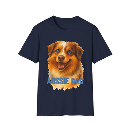 Australian Shepherd Red Merle Dog Dad Unisex T-Shirt