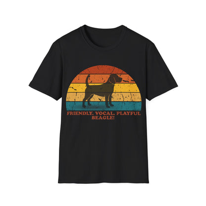 Retro Sunset Beagle Unisex T-Shirt