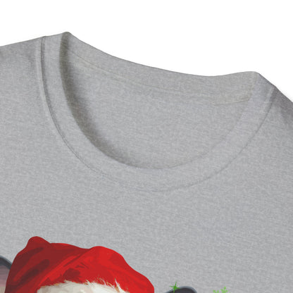 Christmas French Bulldog in Santa Hat Unisex T-Shirt