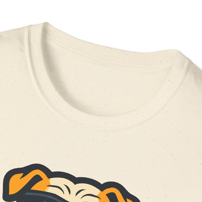 Bulldog With Heartbeat And Cool Sunglasses Dog Unisex T-Shirt