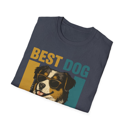 Australian Shepherd Best Dog Dad Ever With Retro Colors Unisex T-Shirt