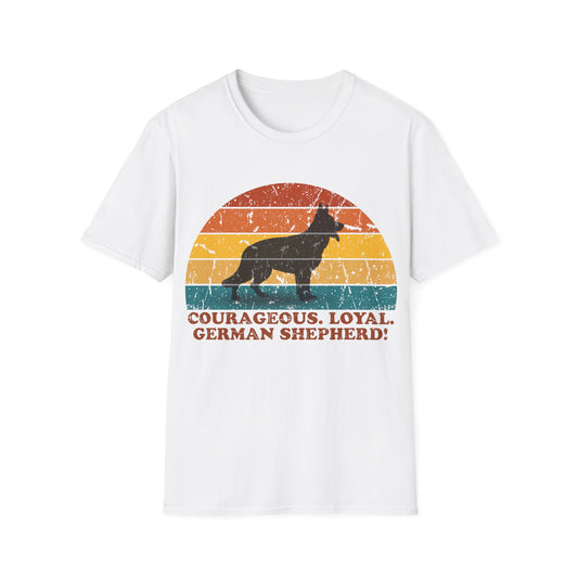 Retro Sunset German Shepherd Unisex T-Shirt