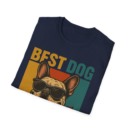 Best Dog Mom Ever French Bulldog With Retro Colors Unisex T-Shirt
