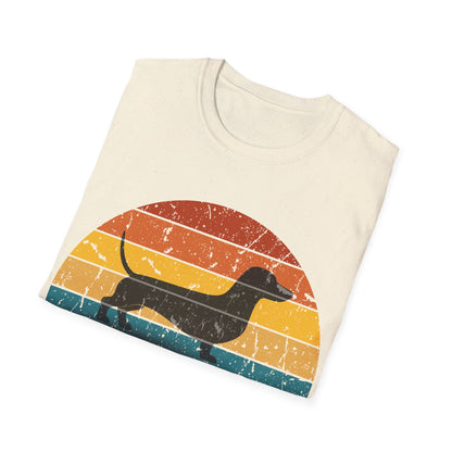 Retro Sunset Dachshund Unisex T-Shirt