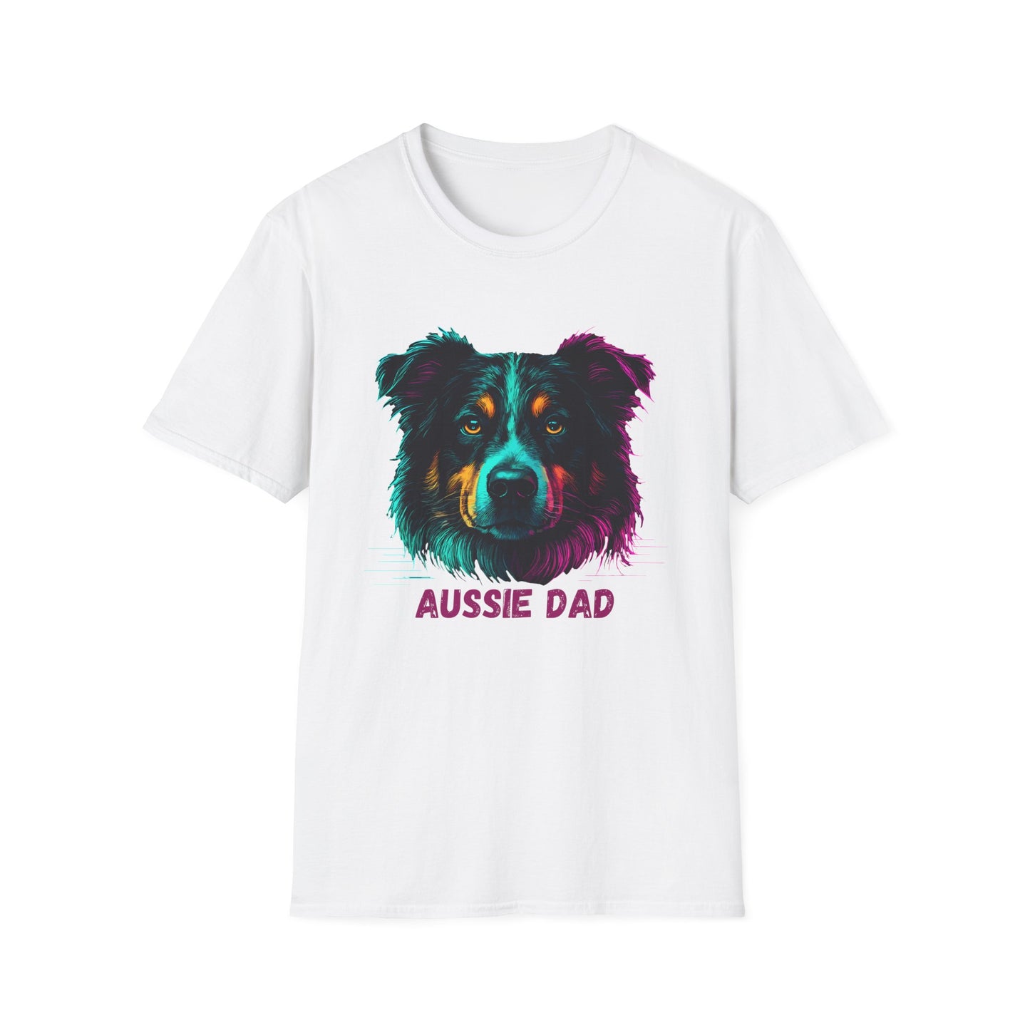 Aussie Dad Shepherd Vibrant Colors Unisex T-Shirt