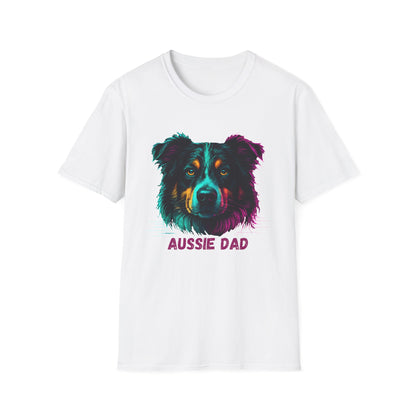 Aussie Dad Shepherd Vibrant Colors Unisex T-Shirt